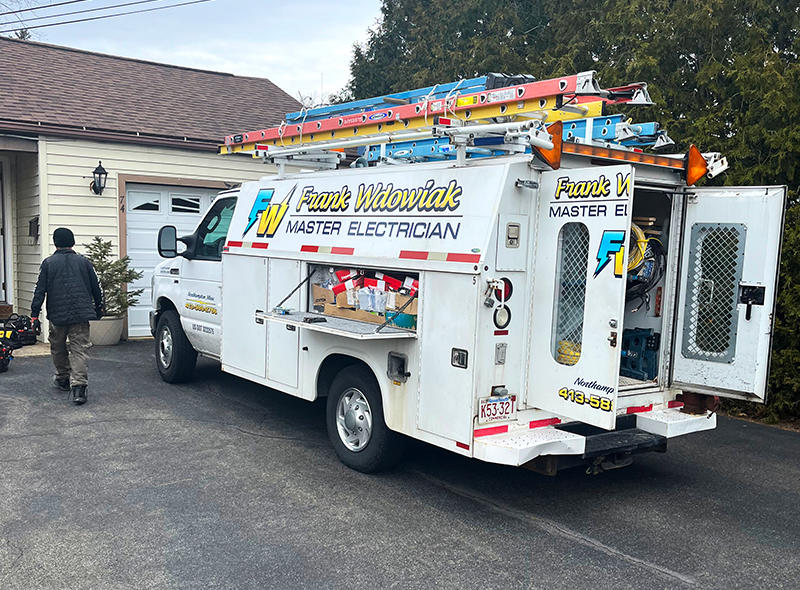 Frank Wdowiak's White Work Truck