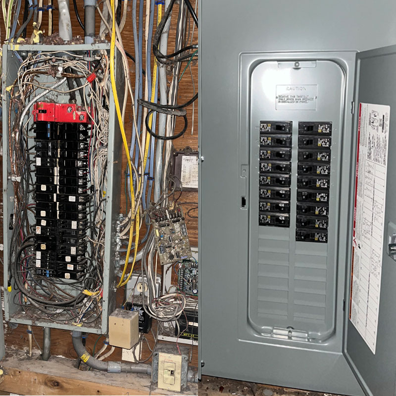 Before and After Electrical Panel